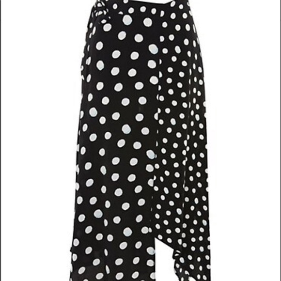 Topshop Polka Dot Midi Skirt - Picture 3 of 4